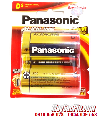 Pin Panasonic LR20T/2B; Pin LR20T/2B; Pin đại D 1.5v Alkaline Panasonic LR20T/2B Made in Japan -Vỉ 2viên